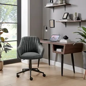 Furniturebox UK Booker Black Faux Leather Office Chair