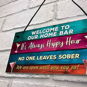 Red Ocean Colourful Bar Sign For Home Bar Garden Signs And Plaques Funny Bar Sign Shed Summerhouse Man Cave Sign Gift For Him Her