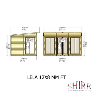 Lela 12 x 8 ft Summerhouse