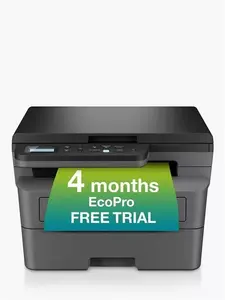 Brother DCP-L2627DWE Wireless Compact Three-In-One Mono Laser Printer With 4 Months Ecopro Subscription, Black