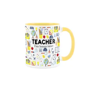 Teacher Gift Mug - Trades Funny Novelty Gift Tea/Coffee Yellow Ceramic Mug Present