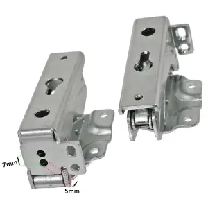 SPARES2GO Integrated Door Hinge Pair compatible with Bauknecht Fridge Freezer 3362 3363 5.0 41,5