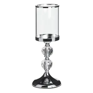 Candle Holder COTUI Glass Silver