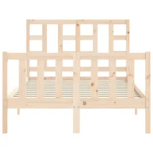 Berkfield Bed Frame with Headboard 120x200 cm Solid Wood