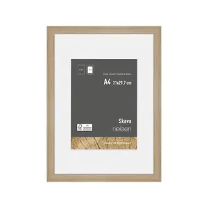 nielsen Skava A4 Oak Wooden Picture Frame With 15 x 20cm Mount