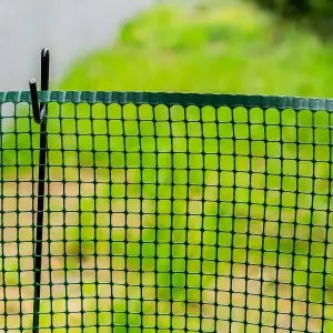 Woodside Plastic Mesh Garden Fencing - 1m x 10m GREEN