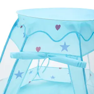 Princess Pop Up Tent Kids Playhouse Tent with a Storage Bag Pop Up Ball Pit Tent for Toddlers Baby Blue