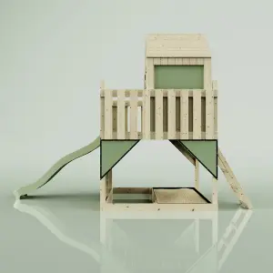 PolarPlay Kids Scandinavian Style Climbing Platform & Playhouse with Slide - Astrid Sage