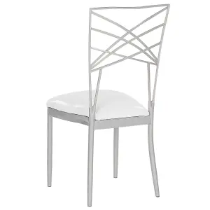 Set of 2 Dining Chairs GIRARD Metal Silver