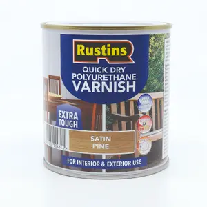 Rustins Quick Drying Polyurethane Varnish Satin Pine 2.5ltr