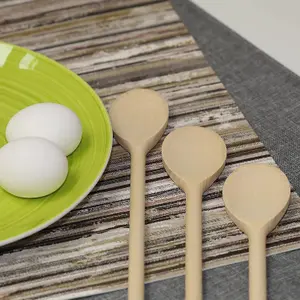 Set Of 5 16 Inch Wooden Kitchen Spoon Stirring Mixing Utensil Handheld Tool Cooking New