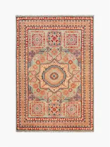 Gooch Luxury Hand Knotted Kashan Style Rug, Multi