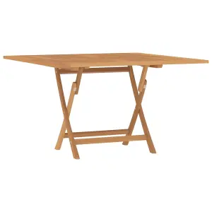 Berkfield Folding Garden Table 120x120x75 cm Solid Wood Teak