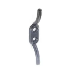 Charles Watson Black Cleat Hook 110mm Twin Pack with Fixing Screws