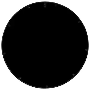 Berkfield Mirror Black 40x2.5 cm Iron Round for Indoor Use