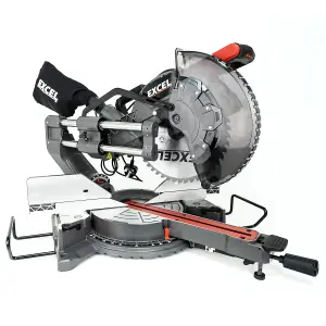 Excel 12" 305mm Sliding Mitre Saw Double Bevel 1800W/240V with Laser