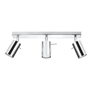 Ring Steel Chrome 3 Light Classic Ceiling Light