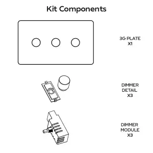 KEPLER 3G Knurled Dimmer Switch - Antique Brass