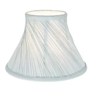 Traditional Swirl Designed 14 Empire Lamp Shade in Silky Grey Cotton Fabric