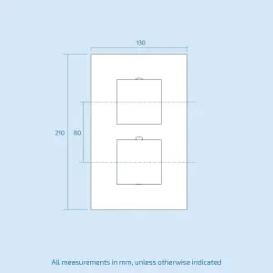 Nes Home Temel Bathroom 1 Way Concealed Thermostatic Shower Valve Mixer Head