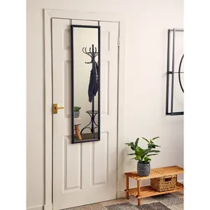 Overdoor Full Length Mirror Black