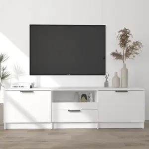 Berkfield TV Cabinet White 140x35x40 cm Engineered Wood