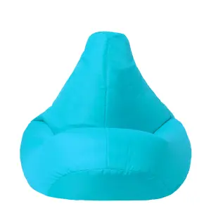 Veeva Kids High Back Bean Bag Aqua Blue Indoor Outdoor Childrens Bean Bags