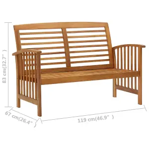 Berkfield Garden Bench 119 cm Solid Acacia Wood