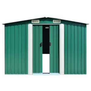 Berkfield Garden Shed Green 257x779x181 cm Galvanised steel