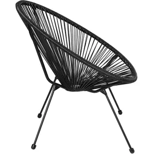 Garden chairs in retro design (set of 2) - black