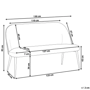 2 Seater Kitchen Sofa Light Grey OSBY