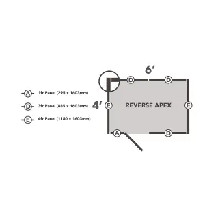Forest Garden Overlap 6x4 ft Reverse apex Wooden Shed with floor (Base included) - Assembly service included