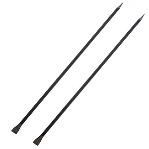 60in 5ft Chisel Digging Bar 6.2kg Pry Road Concrete Wrecker Wrecking Bar 2pk