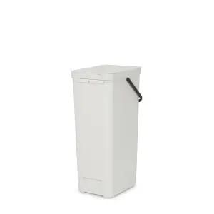 Brabantia Sort & Go Tall Light Grey Plastic Recycling bin - 40L Freestanding