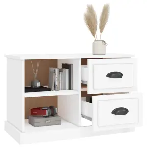 Berkfield TV Cabinet High Gloss White 73x35.5x47.5 cm Engineered Wood