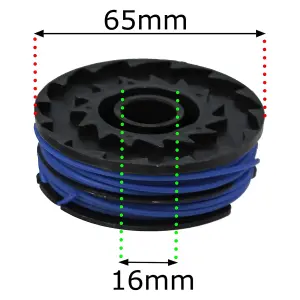 SPARES2GO Line and Spool compatible with Qualcast GT36Li YT7421-01 Strimmer Trimmer