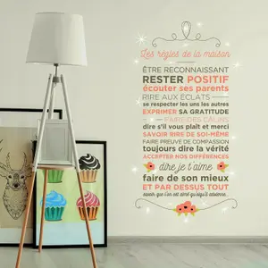 Walplus French Floral Quote Wall Sticker Wall Decal Decoration with Swarovski