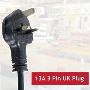 SPARES2GO Universal Cable 3 Core 13A 1.5mm UK Plug for Patio Outdoor Hot Tub Pump 10m