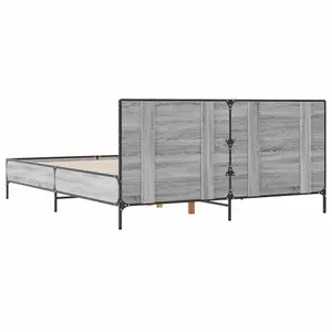 Berkfield Bed Frame without Mattress Grey Sonoma 140x200 cm