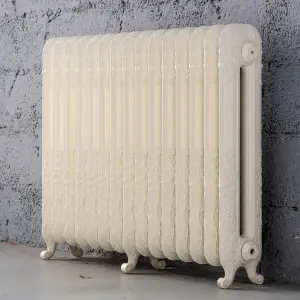 Arroll Daisy Cast iron Cream 15 Column Radiator, (W)1009mm x (H)794mm