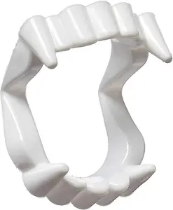 6 Pk Halloween White Fangs - Vampire Fake Teeth Costume Accessories