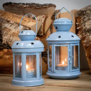 Nicola Spring - Metal Hanging Tealight Lantern - 20cm