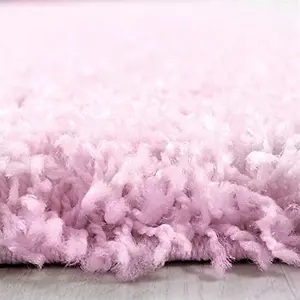 Abaseen 160x230 cm Baby Pink Shaggy Rug - Soft Touch Thick Pile Modern Rugs - Washable Area Rugs for Home and Office