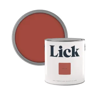 Lick Red 02 Matt Emulsion paint, 2.5L