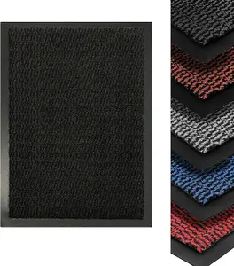 Heavy Duty Indoor & Outdoor Rubber Non-Slip Absorbent Barrier Mat - Anthracite 40 x 60 cm