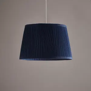 12" Shantung Pleat Light Shade Ceiling Table Lampshade Navy