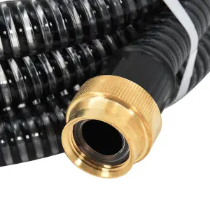 Berkfield Suction Hose with Brass Connectors 25 m 25 mm Black