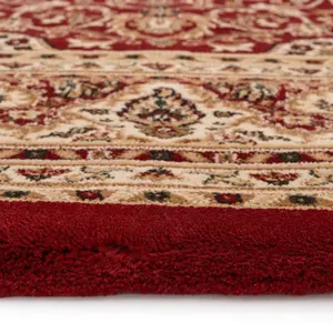 Gold Red Classical Oriental Medallion Area Rug 80cm x 150cm