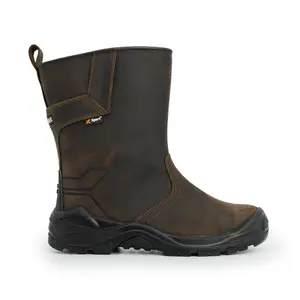 Xpert Invincible S3 Safety Waterproof Rigger Boots Brown