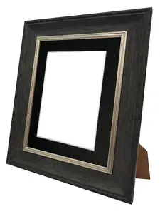 Scandi Charcoal Grey Frame with Black Mount for Image Size 12 x 8 Inch